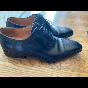 Magnanni Men’s Black Leather Dress Shoes, 10.5